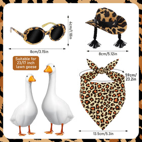 Aposwow leopard print goose bandana enhances seasonal decor with bold Western flair.