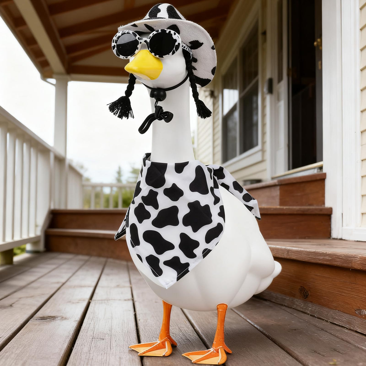 Aposwow outdoor farm decor set withstands weather for year-round charm.