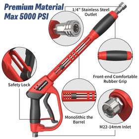 APOWER extension wand 16 inch for hard-to-reach cleaning near vehicles and siding