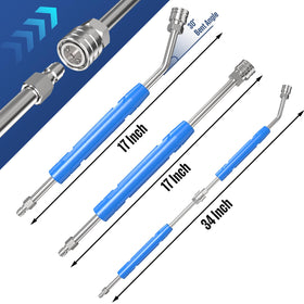 APOWER 30-degree curved wand enables easy access to corners and under edges.