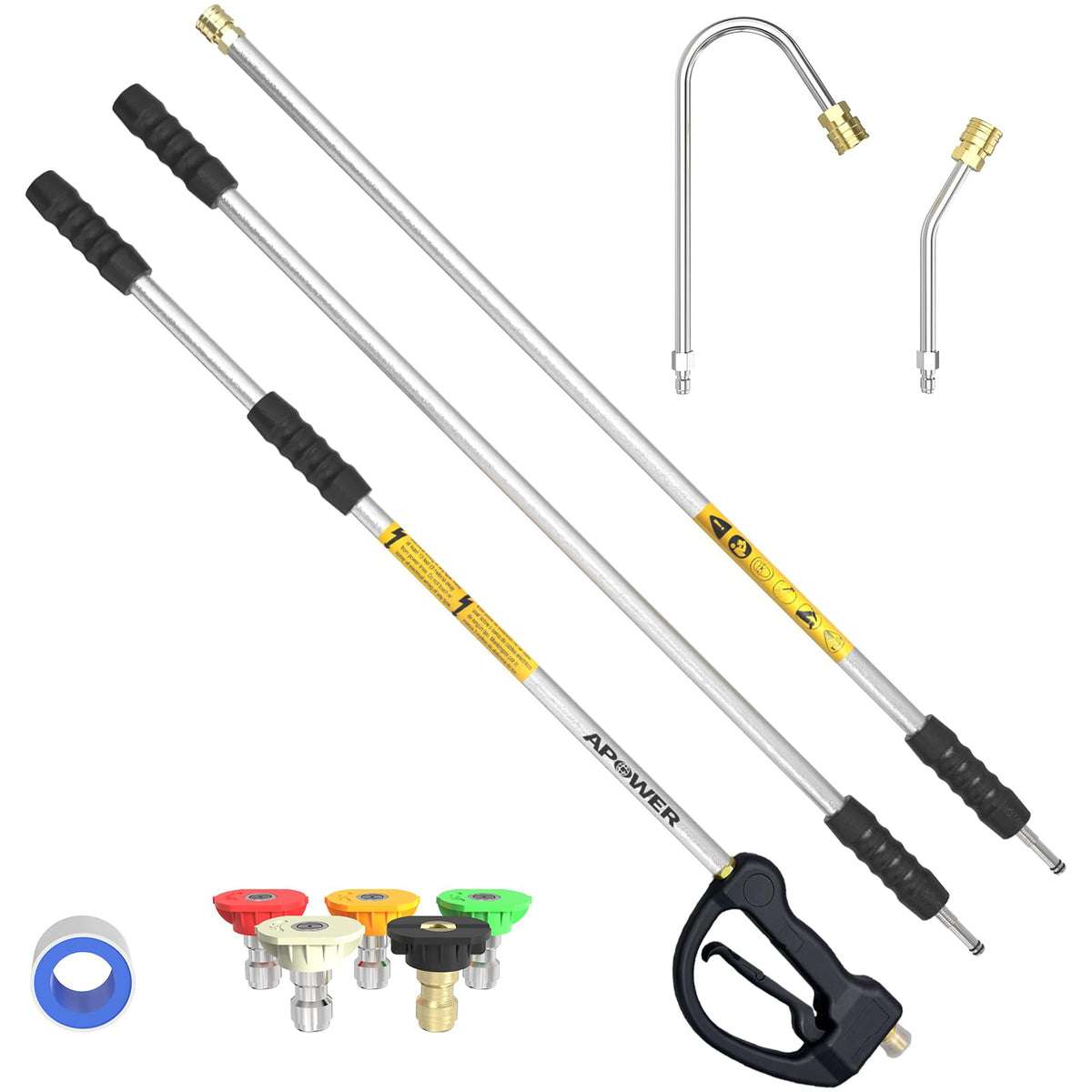 APOWER extension wand 9ft extends reach for gutters, roofs and high surfaces