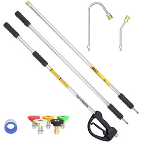 APOWER extension wand 9ft extends reach for gutters, roofs and high surfaces