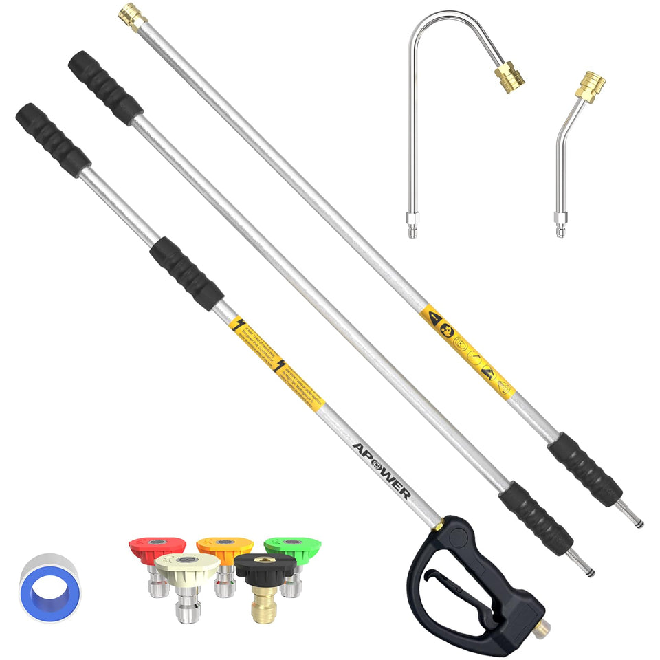 APOWER extension wand 9ft extends reach for gutters, roofs and high surfaces