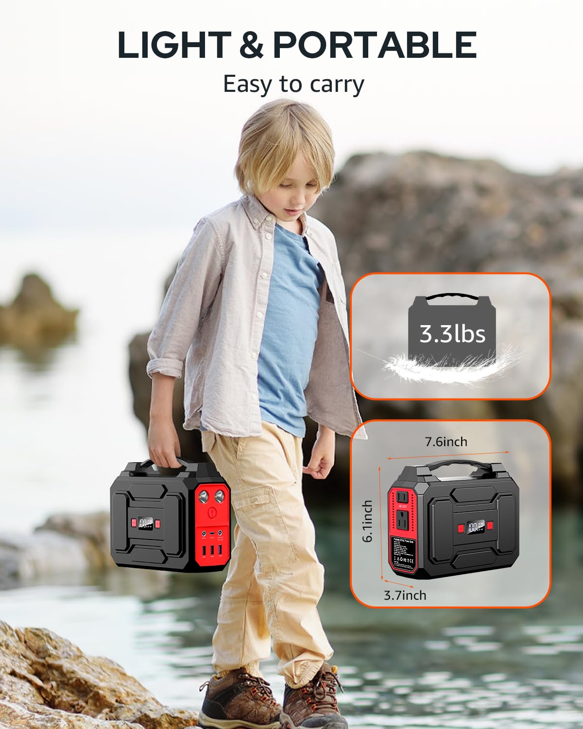 Apowking 146Wh camping scene demonstrates portable power on the go