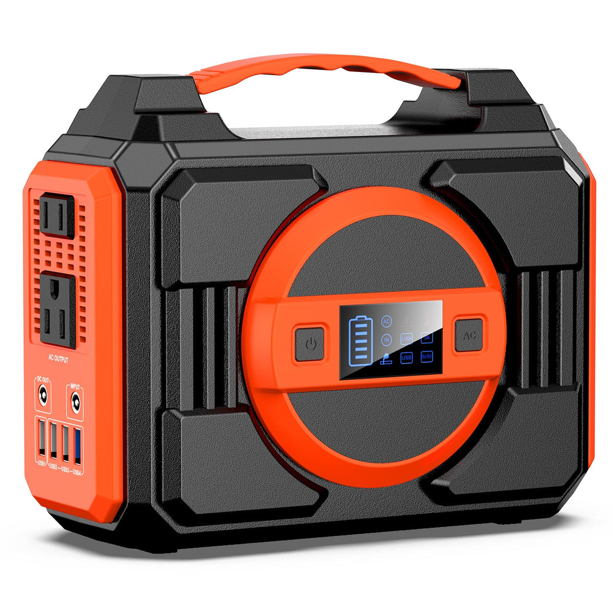 Apowking portable power station front view for on-the-go charging convenience