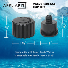 AppliaFit grease cup kit label shows 2133 compatibility