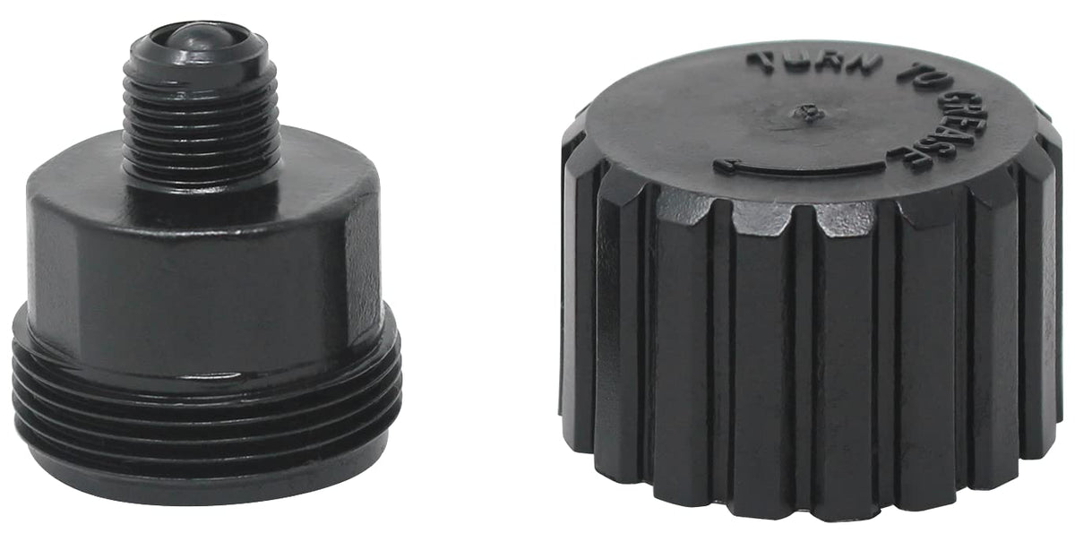 AppliaFit grease cup kit on gray valve assembly for easy fit