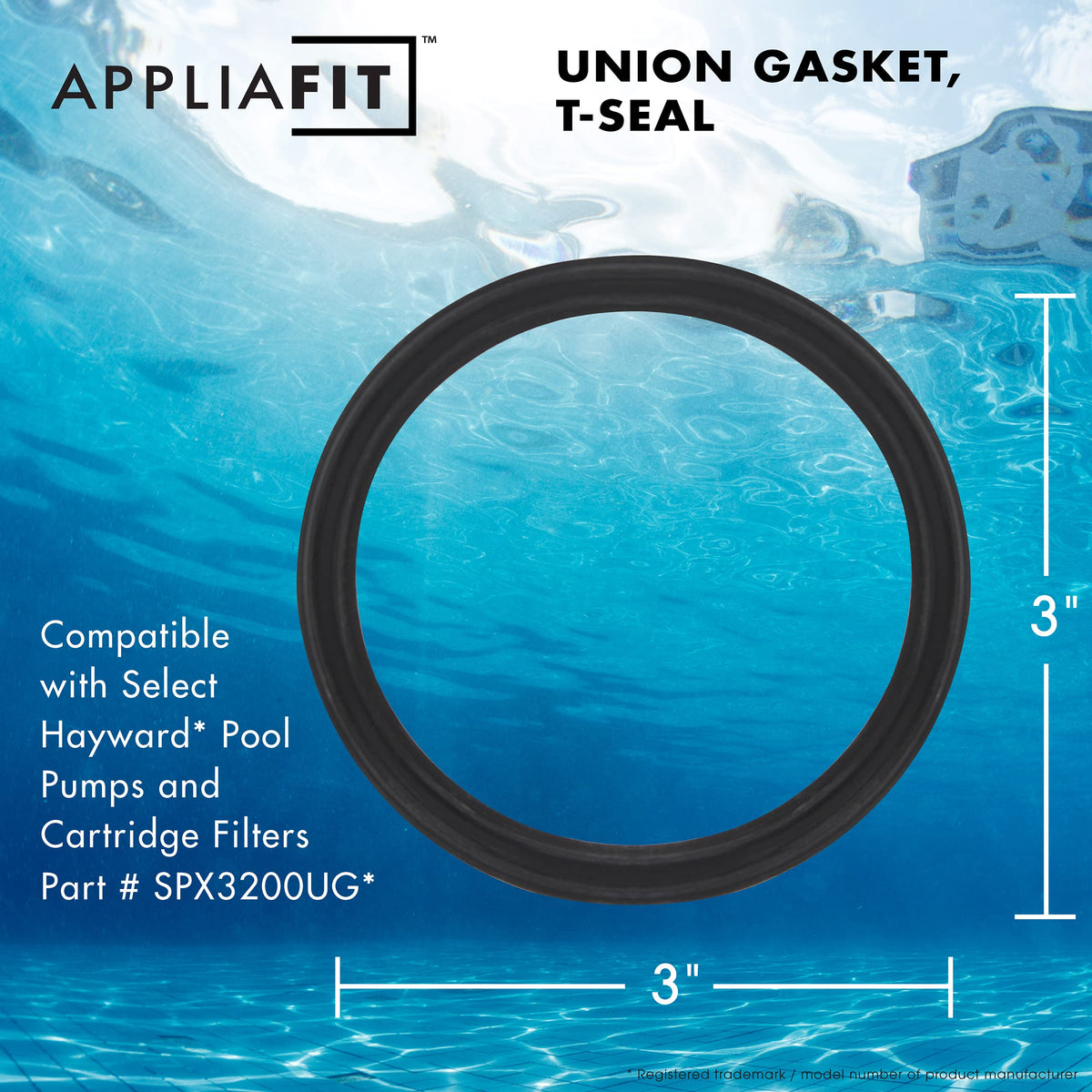 AppliaFit T-seal gasket on pump assembly illustrating secure, leak-safe seal.