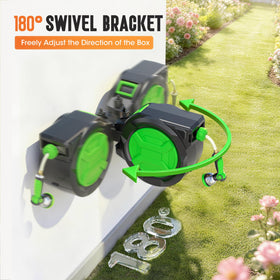 Applichef retractable hose reel 180-degree swivel for flexible watering