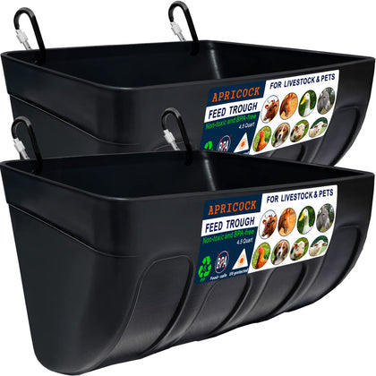 APRICOCK chicken feeder waterer 2-pack mounted for clean feeding and reduced waste.
