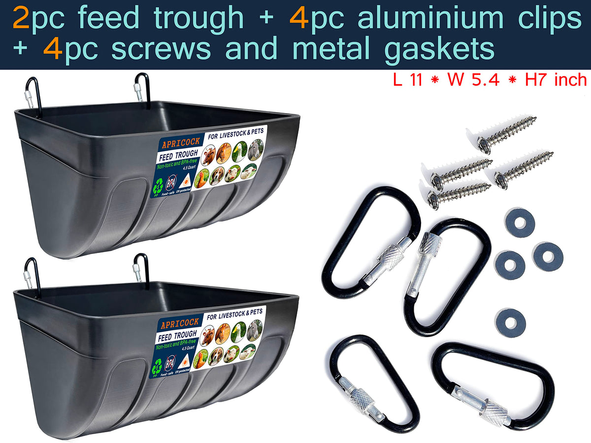 APRICOCK goat feeder 2-pack designed for ground-free, efficient feeding.