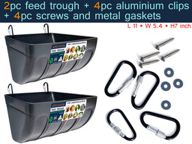 APRICOCK goat feeder 2-pack designed for ground-free, efficient feeding.