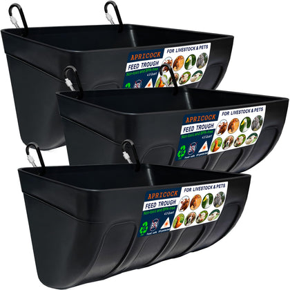 APRICOCK chicken feeder waterer 3-pack, 5.5 qt, front view highlights sturdy design