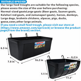 APRICOCK durable PP plastic trough closeup — robust construction for daily farm use.
