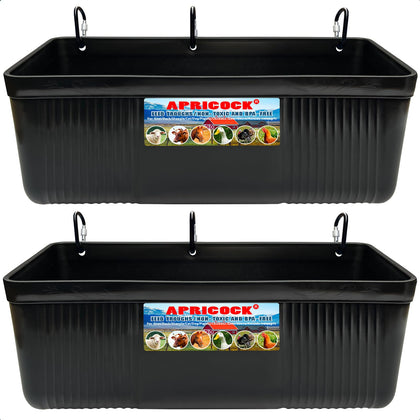 APRICOCK large feed trough 2pack clip — hanging convenience for organized feeding.
