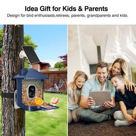 Aprilmin instant arrival alerts notify about visiting birds with high-res snapshots.