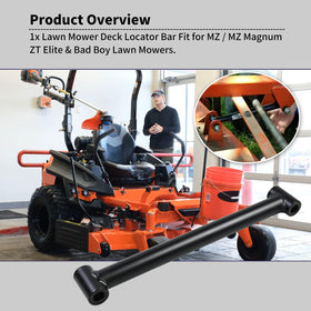 AQBB deck locator bar 028000400 side install, easy replacement to restore mowing setup