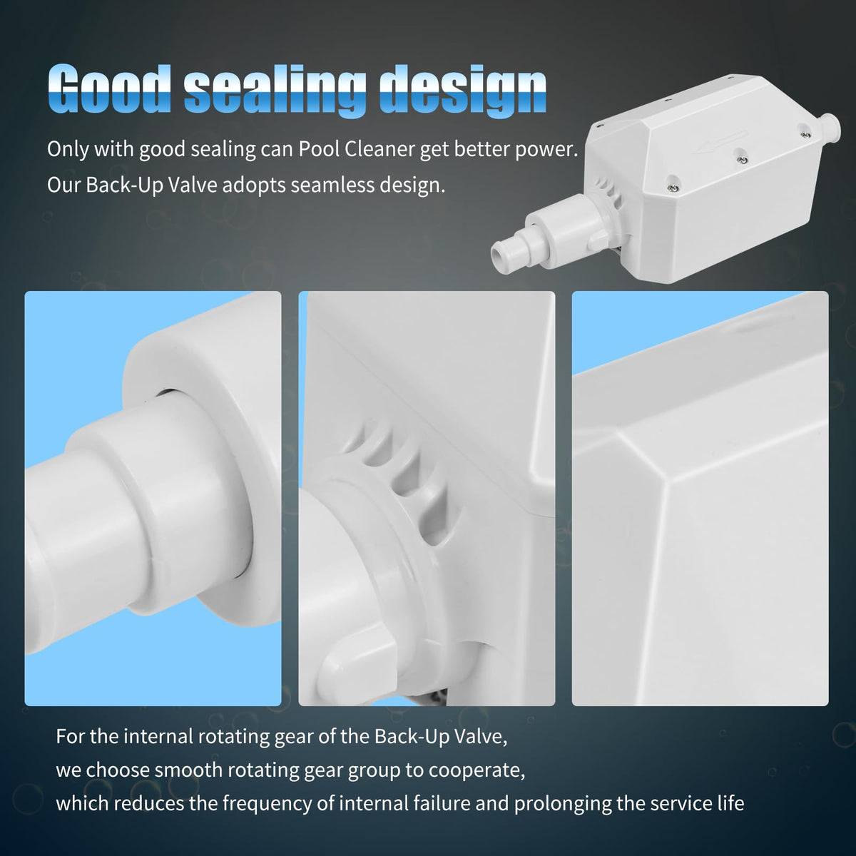 AQBB E10 back-up valve abrasion-resistant axle promotes longevity