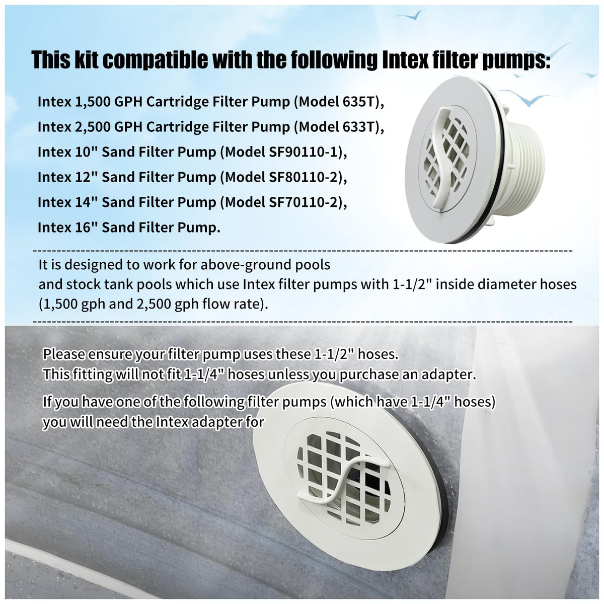 AQBB ideal for stock tanks and above-ground pools with compatible pumps