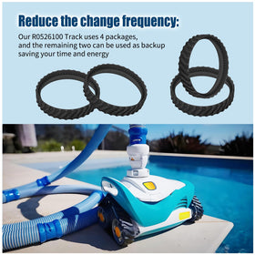 AQBB heavy-duty rubber tires grip pool surfaces to climb walls.