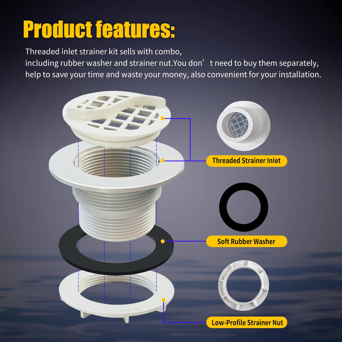 AQBB durable plastic construction stands up to sun and heat