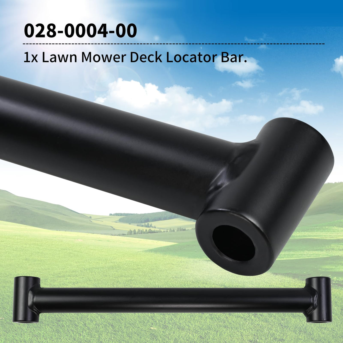 AQBB packaged 028000400 locator bar, ready for quick mower maintenance