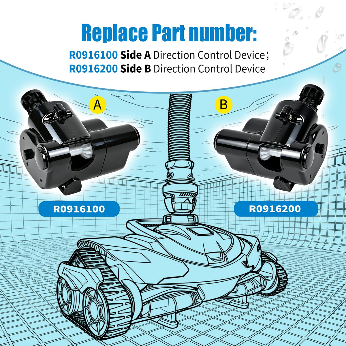 AQBB Polaris MAXX maintains consistent cleaning path for full-pool coverage.