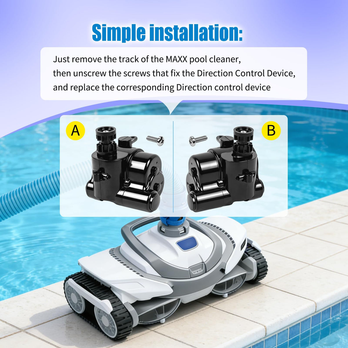 AQBB Polaris MAXX suction-side pool cleaner parts enable reliable operation.