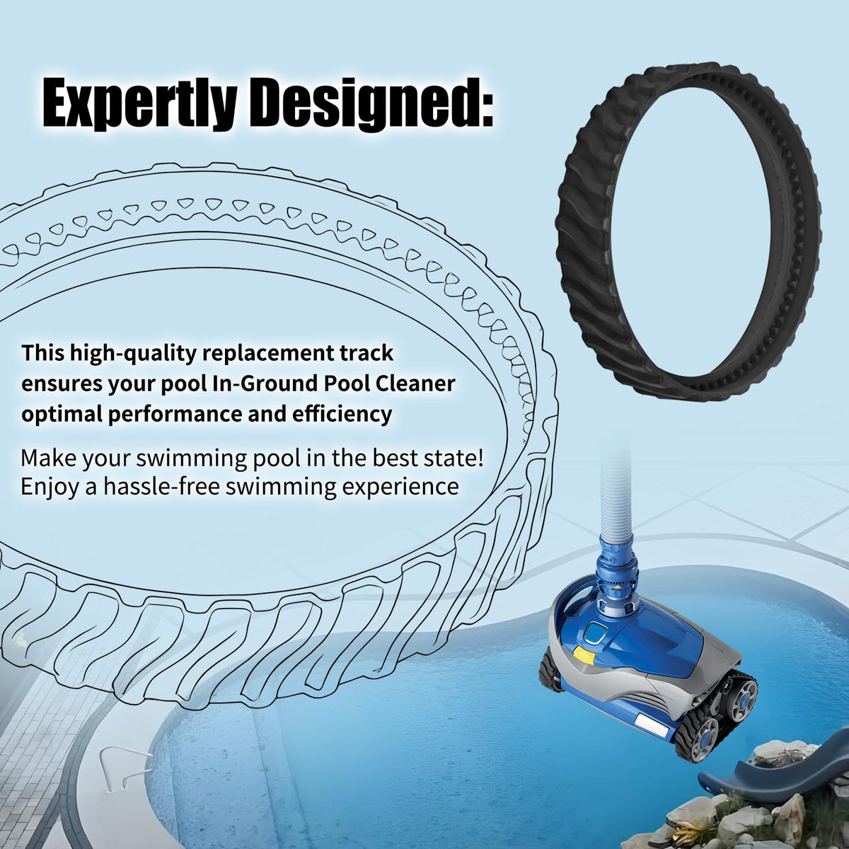 AQBB replacement treads install without tools for quick maintenance.