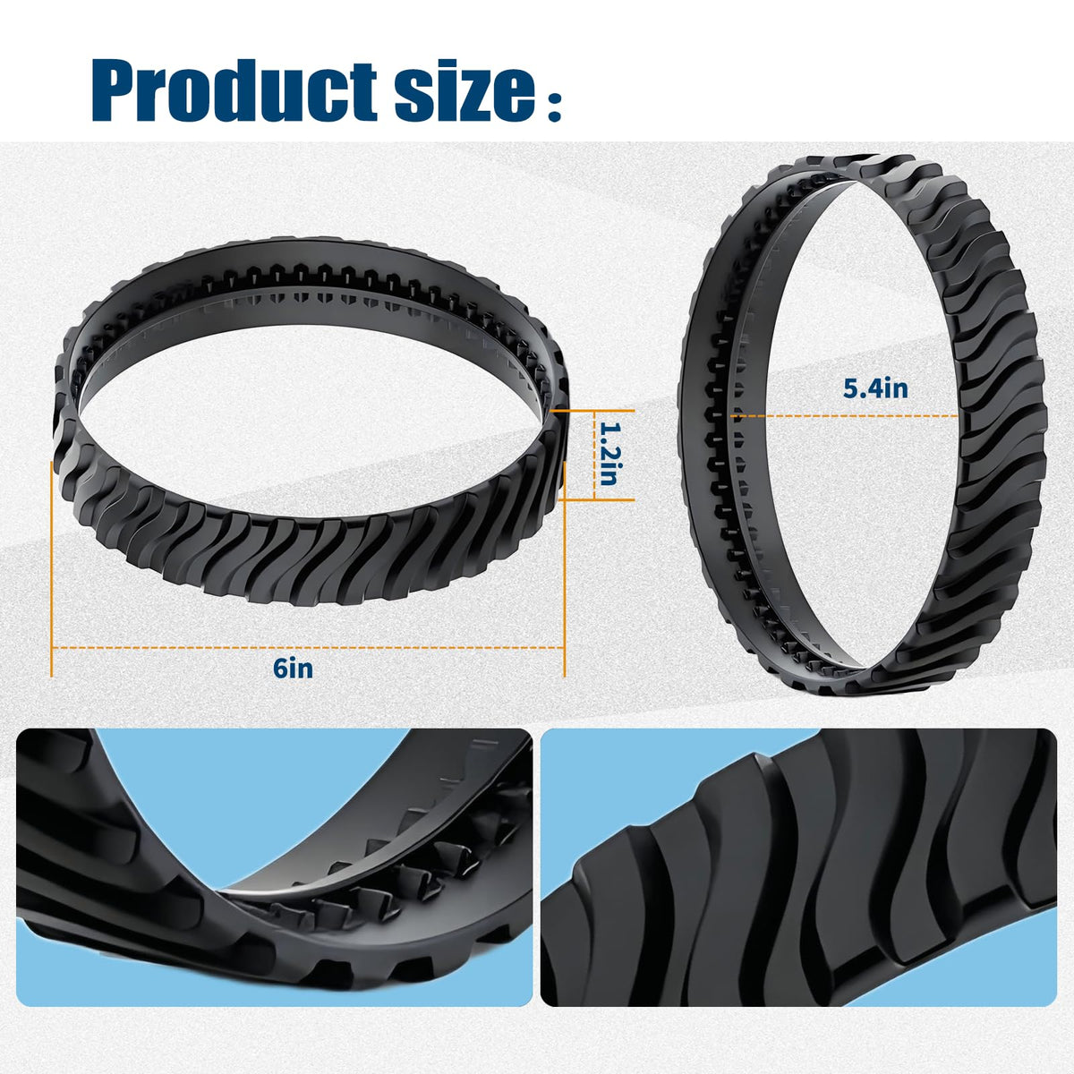 AQBB bottom cleaning and wall coverage enhanced by durable tread design.