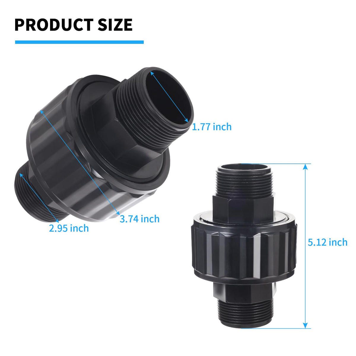AQDD SP1480BLK cartridge filter connection with secure link.