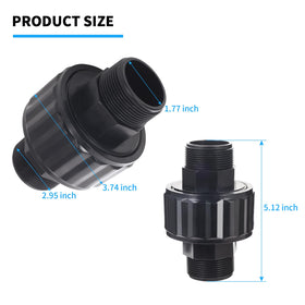 AQDD SP1480BLK cartridge filter connection with secure link.