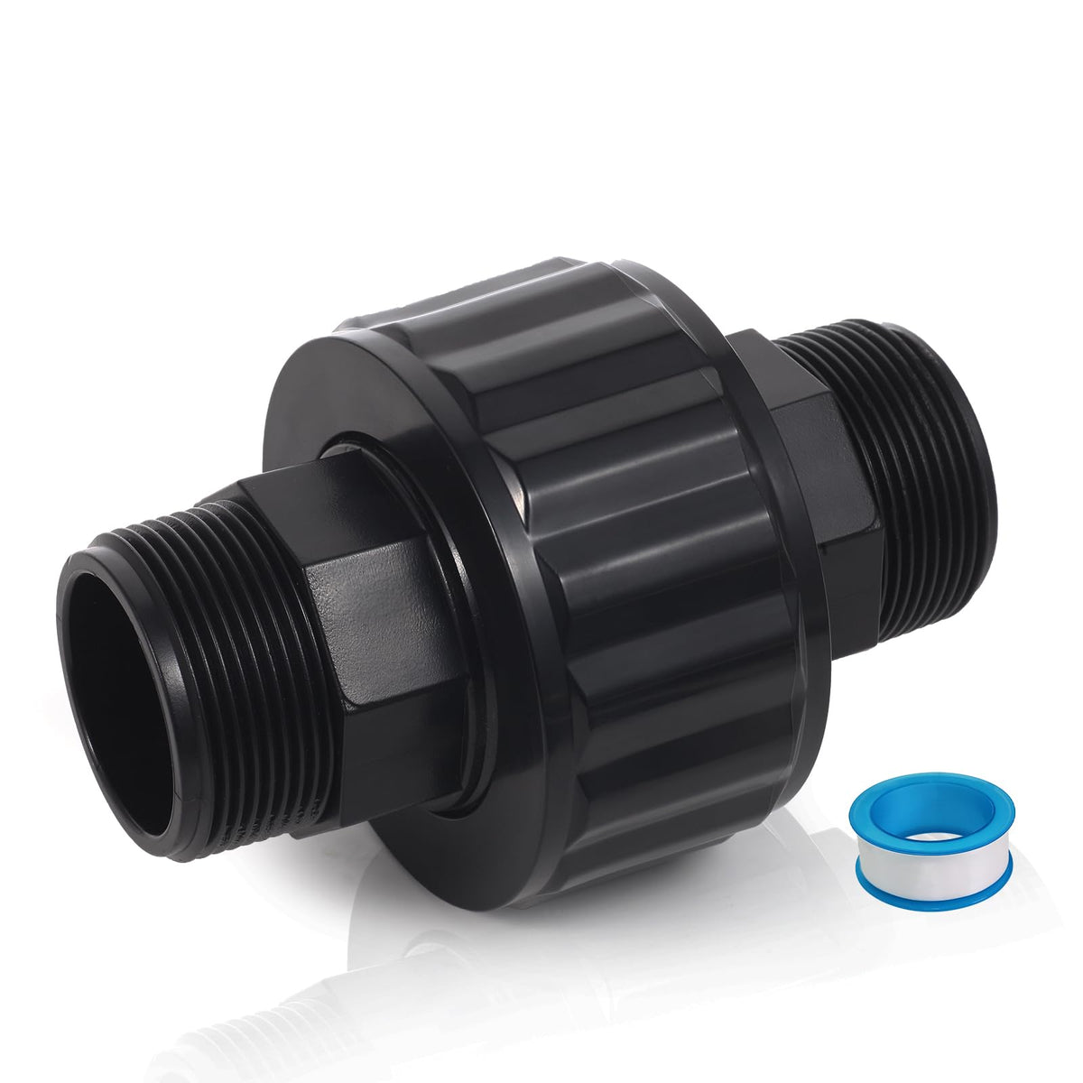 AQDD SP1480BLK self-aligning union connects pool pump to filter 1-1/2in.