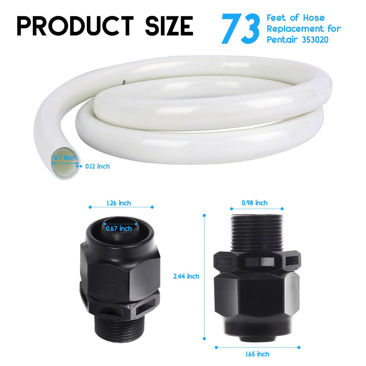AQDD universal booster connector fits Pentair and Polaris cleaners with ease
