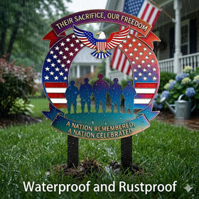 AQGQTQ weatherproof rust-resistant metal withstands rain, wind, and sun.