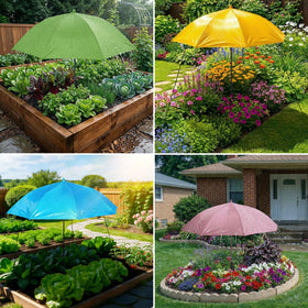 AQGQTQ plant umbrella color options include pink, yellow, green, blue.