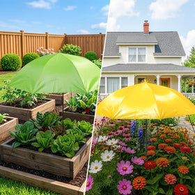 AQGQTQ plant umbrella garden shade protects flowers and vegetables.
