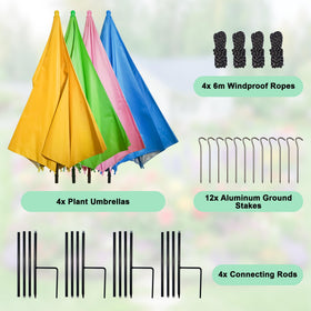 AQGQTQ plant umbrella pole connector sets simplify assembly.