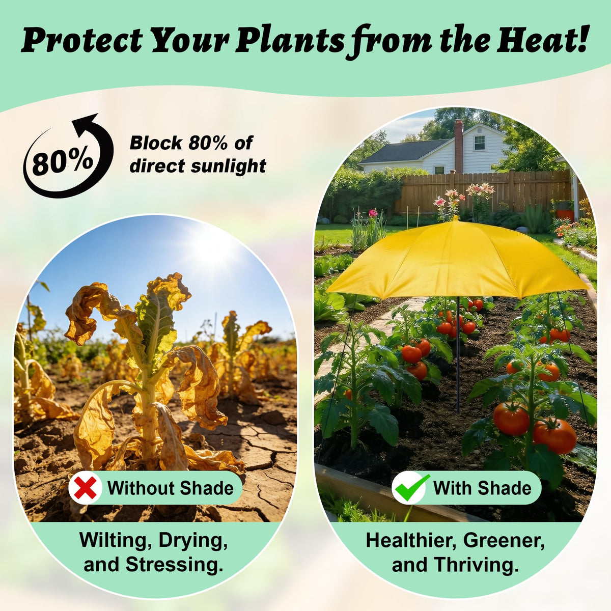 AQGQTQ plant umbrella wind rope system stabilizes in wind.