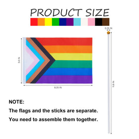 Aqltidiz Rainbow Flags handheld compact design for quick use
