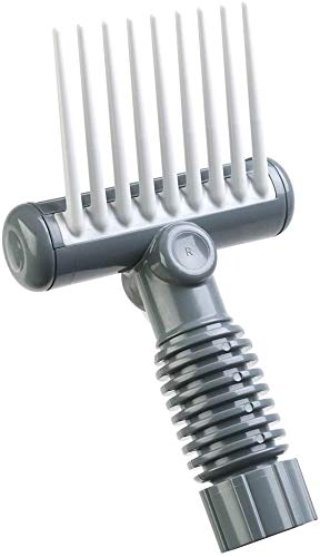 Aqua Comb shown with spray cleaning to remove leaves and debris efficiently.