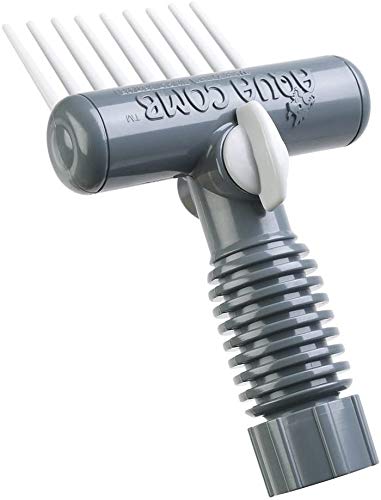 Aqua Comb is shown being held for easy handling during filter cleaning.