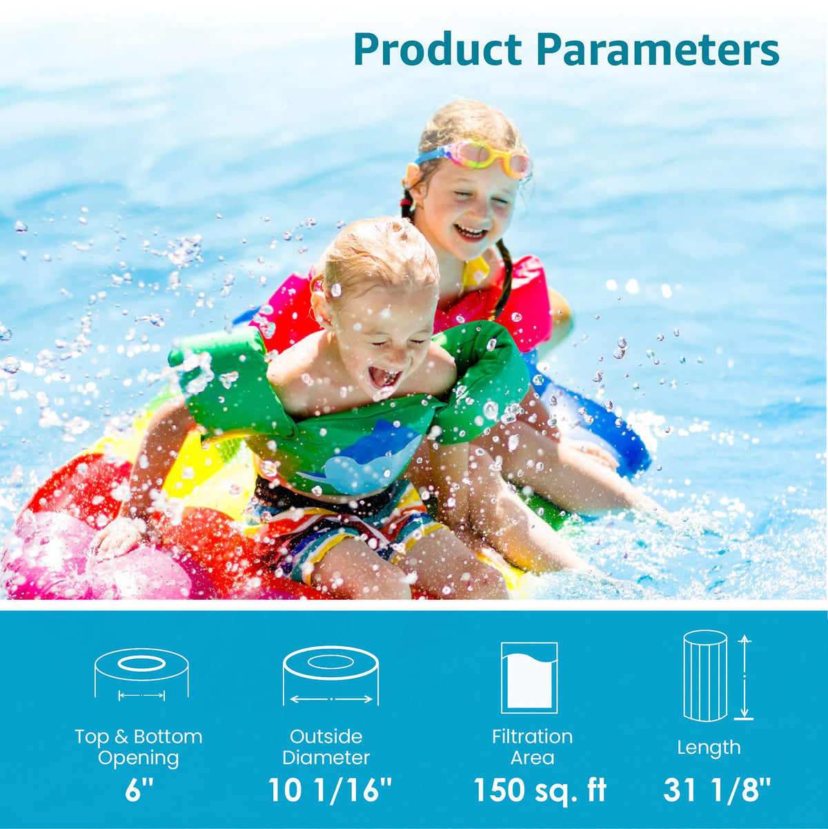 Aqua Crest PET material is durable and washable.