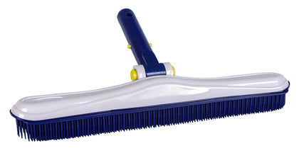 Aqua EZ 16-in rubber bristled brush glides on pool walls for safe cleaning