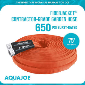 Aqua Joe FiberJacket outer fabric close-up highlights rugged, abrasion-resistant material.