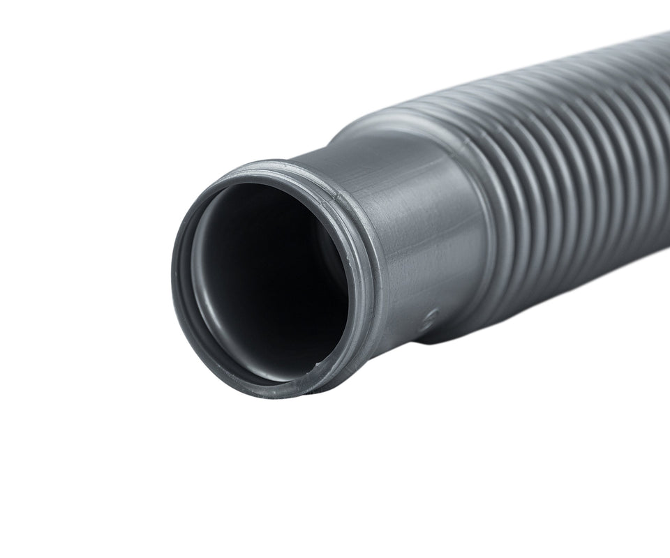 Aqua Select pool filter vacuum hose connected to the skimmer for above-ground pool cleaning.