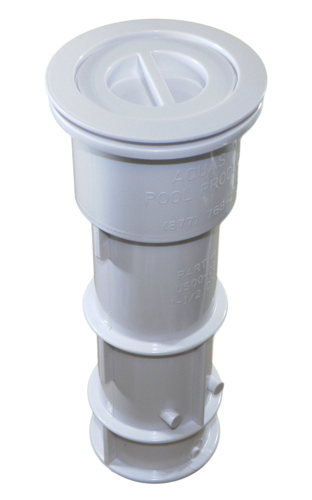 AquaStar sleeve detail on white 7in stand for deck installations.