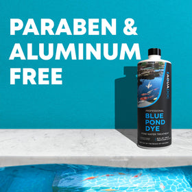 AquaDoc Blue Pond Dye delivers long-lasting color with minimal reapplication.
