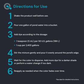 AquaDoc Blue Pond Dye acts as a gentle UV filter for pond health.
