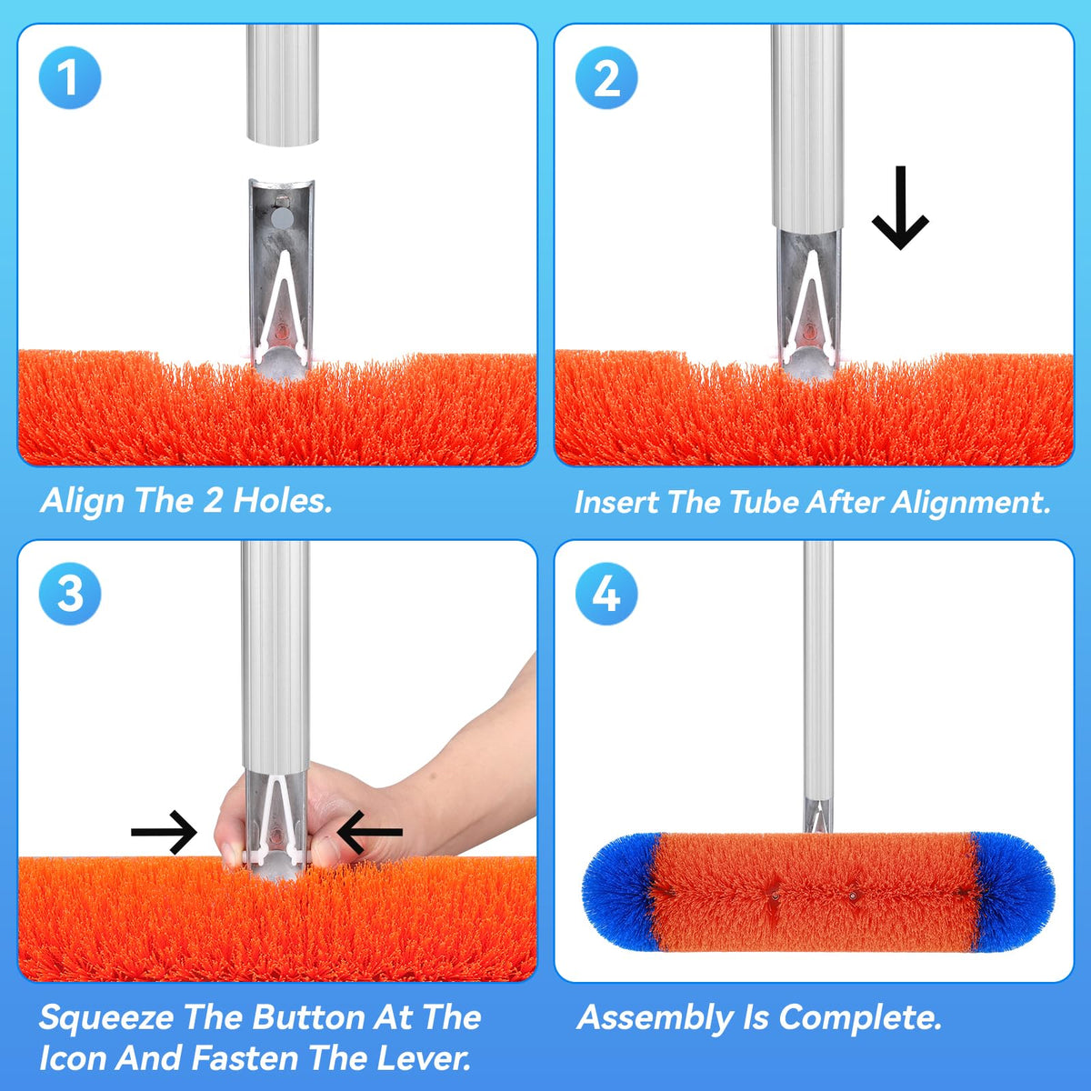 AquaFly 18in pool brush suitable for inground and above-ground pools.
